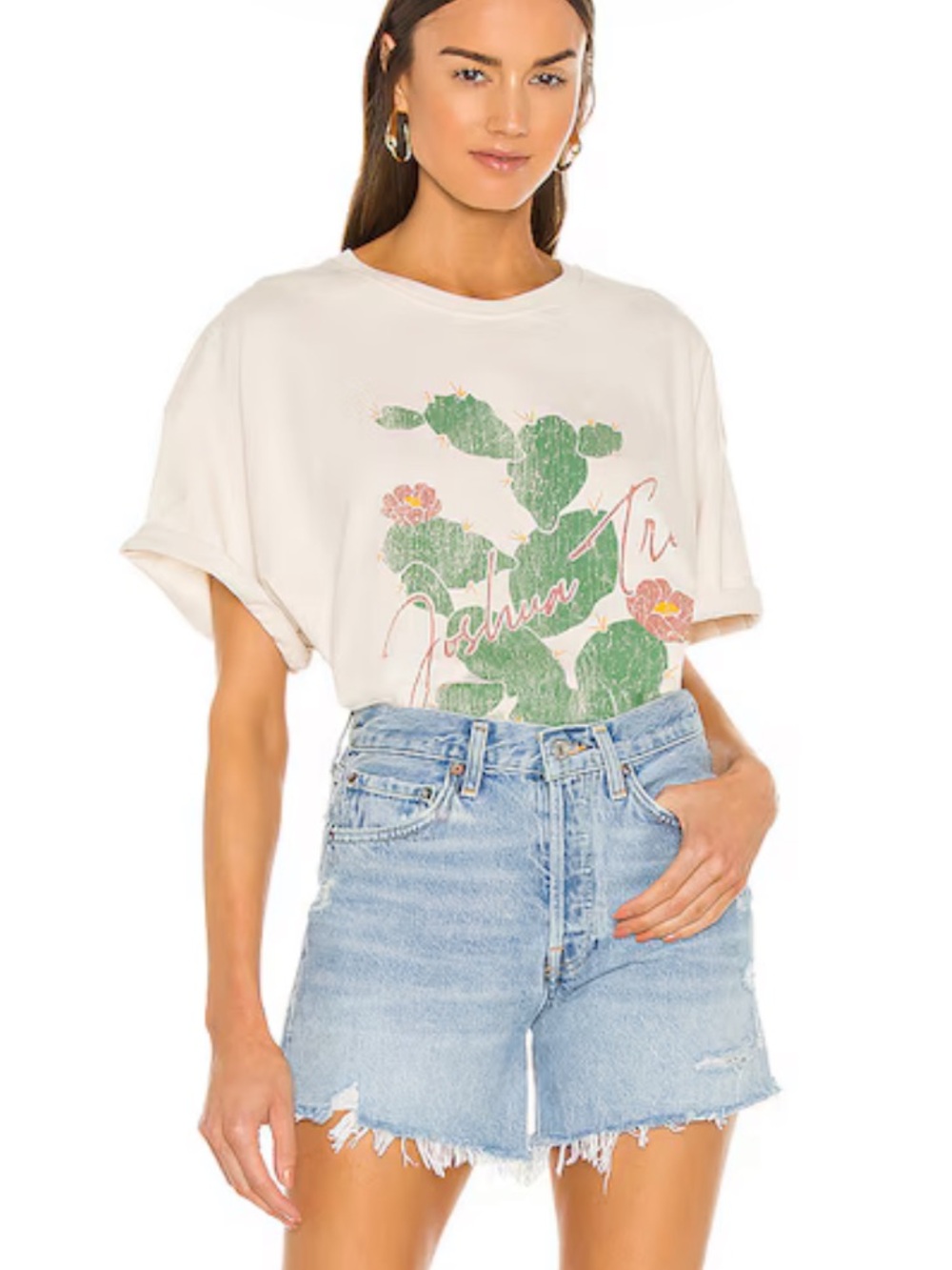Agolde Parker Long Denim Shorts